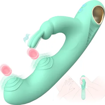 Vibrátor SuperLove Dual Tapping Rabbit G-Spot Vibrator Green