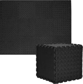 Pěnový válec Pěnová puzzle podložka 30x30x1 cm sada 12ks SPRINGOS FM0022 černá