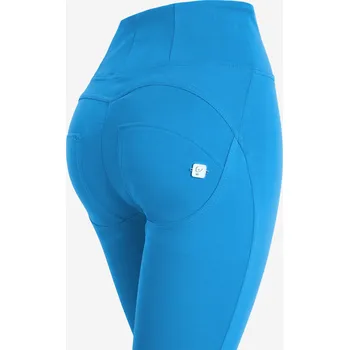 Dámské kalhoty Freddy WR.UP kalhoty ve světle modré barvě, organická bavlna, vysoký pas na zip, skinny střih Vybraná velikost: XS