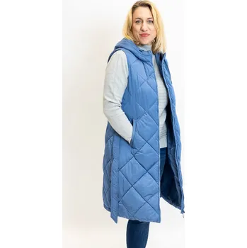 Dámská vesta FLY Luxury Přechodová dlouhá vesta LANA Barva: Světle modrá, Velikost: XL