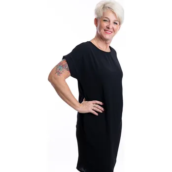 Dámské šaty Italy fashion Letní šaty LEONA Barva: Černá, Velikost: UNI: L/XL