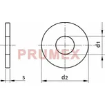 Podložka pod nýty DIN 9021 M12 / 13,0 pozink