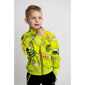 Dětská móda KUGO klučičí mikina TRUCK Barva: Zelená, Velikost: 98