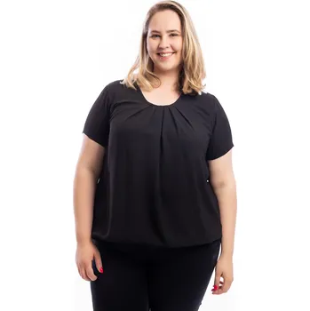 Dámské tričko Italy fashion Dámské tričko do gumy SABIA Barva: Černá, Velikost: UNI: XL-4XL