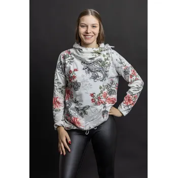 Pánská mikina Italy fashion Mikina AGÁTA Barva: bílá s červenou, Velikost: UNI - M-XL