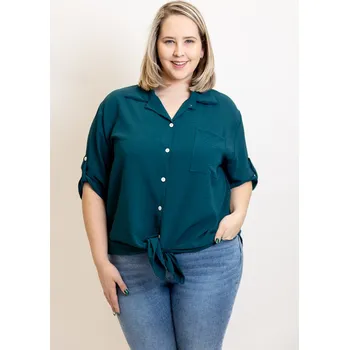 Pánská košile Italy fashion Maxi košile EDIT Barva: Petrolejová, Velikost: UNI: XL-4XL