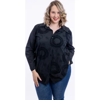 Italy fashion Dámská košile DITA Barva: Černá, Velikost: UNI: XL-3XL