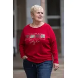 Italy fashion Tričko s dlouhým rukávem WILDNESS Barva: Vínová, Velikost: UNI: L-2XL