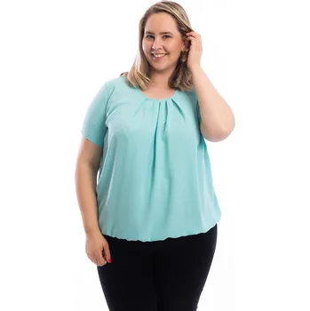 Italy fashion Dámské tričko do gumy SABIA Barva: mintová, Velikost: UNI: XL-4XL