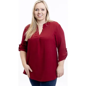 Dámská košile Italy fashion Košile EYVA Barva: Vínová, Velikost: UNI: M-XL