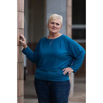 Dámské tričko Italy fashion Dámské tričko HAYLEY maxi Barva: Petrolejová, Velikost: UNI: XL-3XL