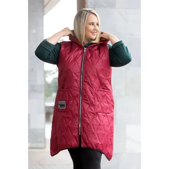 Dámská vesta Italy fashion Dámská vesta TOFFI Barva: Vínová, Velikost: UNI: 2XL-4XL