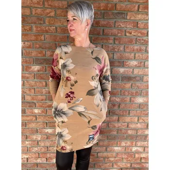 Dámské šaty Italy fashion Šaty BORA Barva: Hnědá, Velikost: UNI - L-2XL