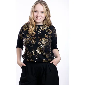 Dámské tričko Italy fashion Dámské tričko AURORA Barva: Černá, Velikost: UNI: L/XL