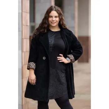 Dámský kabát Italy fashion Zimní kabát BRADY Barva: Černá, Velikost: UNI: L-3XL