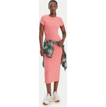 Dámské šaty Tommy Jeans Každodenní šaty DW0DW22339 Růžová Slim Fit XXS