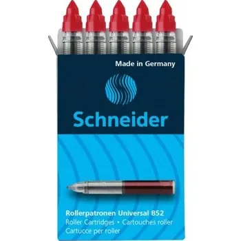 Náplň do psacích potřeb Náplň pro rollery Schneider Cartridge 852 0,6 mm / 5 ks - červená