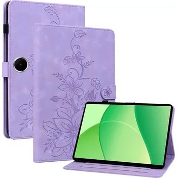 Pouzdro na tablet VSECHNONAMOBIL 131659 ART LILY Klopový obal pro OnePlus Pad Lite fialový
