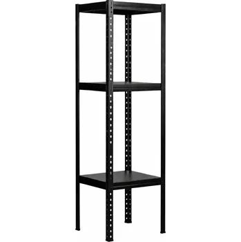 Dílenský regál Lakovaný celokovový regál Mamutex Standard 1000x400x400 mm – 3 police, nosnost 360 kg, černý