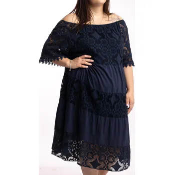 Dámské šaty Italy fashion Šaty BOHO short Barva: Modrá, Velikost: UNI - XL-4XL