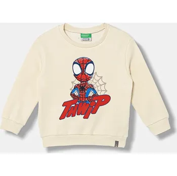 Chlapecká mikina Dětská mikina United Colors of Benetton 3EB5G10L5.P.Seasonal béžová 80X, vel. 116