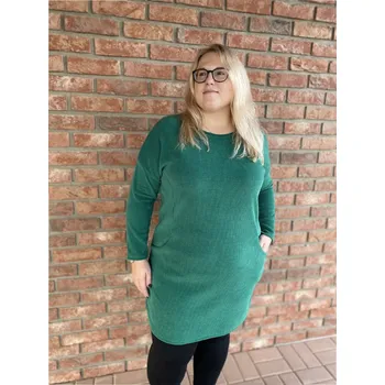 Dámské šaty Italy fashion Šaty BE BORN PLUS size Barva: Černá, Velikost: UNI