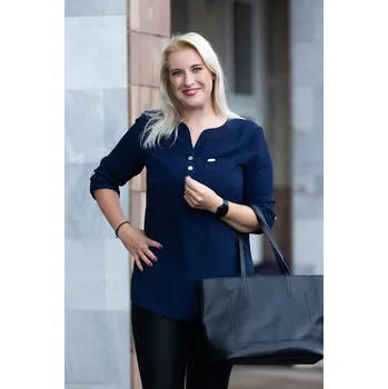 Dámská košile Figo Dlouhá košile JANA Barva: Tmavě modrá, Velikost: 2XL