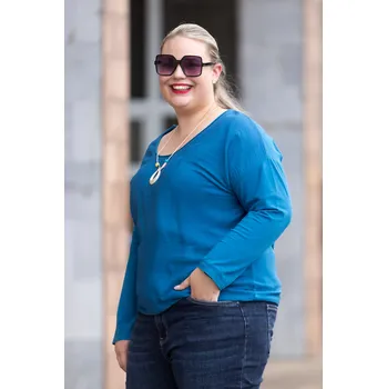 Dámské tričko Italy fashion Dámské tričko TORY maxi Barva: Petrolejová, Velikost: UNI: 2XL-5XL