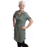 Italy fashion Košilové šaty TAMARA Barva: Khaki, Velikost: UNI: M/L