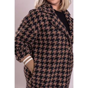 Dámské oblečení Italy fashion Kabát KEIRA Barva: Hnědá, Velikost: UNI - L-2XL