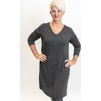 Dámské šaty Italy fashion Úpletové šaty PENNY Barva: Černá, Velikost: UNI: L-3XL