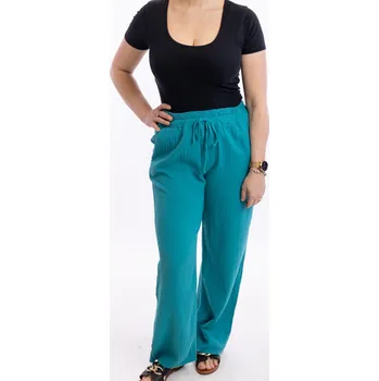 Italy fashion Mušelínové kalhoty REBECA Barva: Petrolejová, Velikost: UNI: S-L