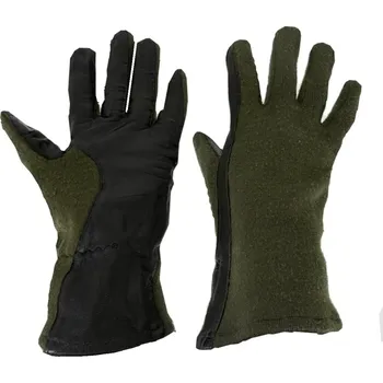 Ochranné vybavení na lov a střelbu Rukavice FR prstové AČR pro letecký personál ZELENO ČERNÉ použité velikost: 26