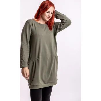 Dámské šaty Italy fashion Šaty ATOMKY Barva: Khaki, Velikost: UNI - L/XL