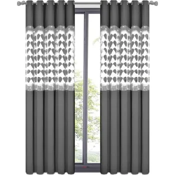 Závěs Fliying Dekorační závěs Amálie 145x250 cm-šedá/bílá (cena za 1 kus)