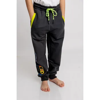 Dětská móda WOLF klučičí tepláky s auty Barva: Šedá, Velikost: 116