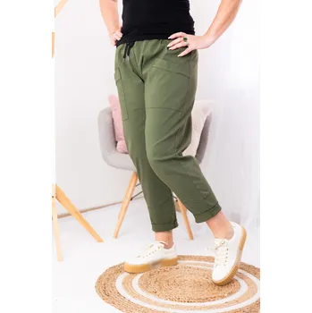 Dámské kalhoty Italy fashion Dámské kalhoty RAINY Barva: Khaki, Velikost: UNI: 2XL-4XL