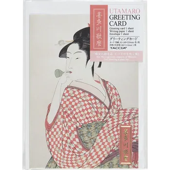Taccia přání s obálkou Ukiyo-e Utamaro