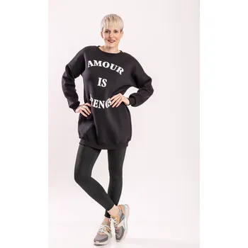 Dámská mikina Italy fashion Mikina AMOUR Barva: Zelená, Velikost: UNI