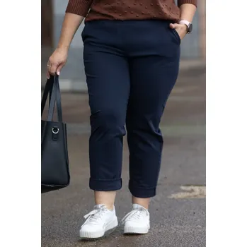 Dámské kalhoty Italy fashion Teplákové kalhoty TRESOR MAXI Barva: Tmavě modrá, Velikost: 5XL