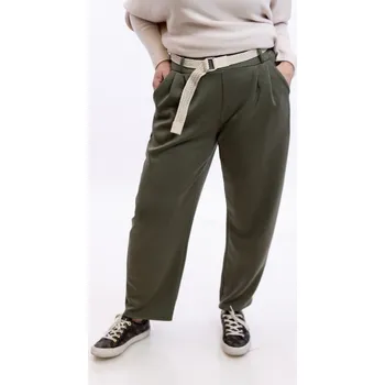 Dámské kalhoty Italy fashion Dámské kalhoty JUNO Barva: Khaki, Velikost: UNI: M-XL