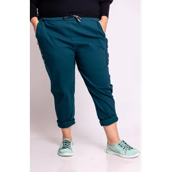 Dámské kalhoty Italy fashion Pružné kalhoty ATOMKY comfy Barva: Petrolejová, Velikost: UNI: XL-4XL