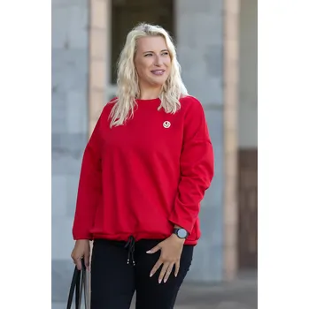 Dámská mikina Italy fashion Elegantní mikina OLINA Barva: Červená, Velikost: UNI: L-2XL