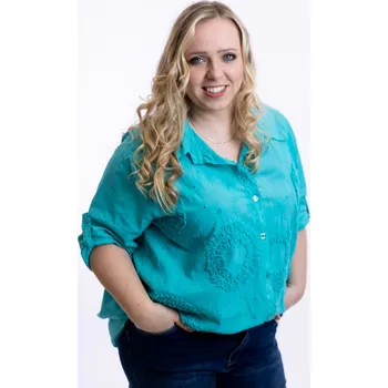 Dámská košile Italy fashion Dámská košile DITA Barva: tyrkysová, Velikost: UNI: XL-3XL