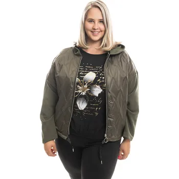 Dámská mikina Italy fashion Dámská mikina GABI Barva: Khaki, Velikost: UNI: L-2XL