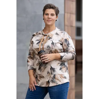 Dámská mikina ANIS Elegantní mikina FALL Barva: Krémová, Velikost: 44