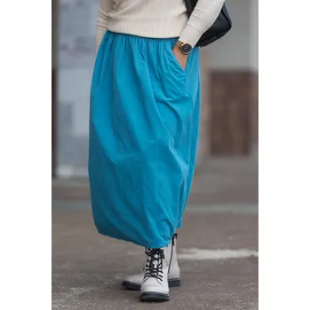 Dámská sukně Italy fashion Manšestrová sukně MALORY Barva: tyrkysová, Velikost: UNI: S-L