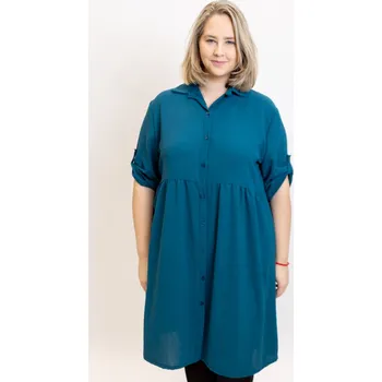 Dámské šaty Italy fashion Šaty AMELIA Barva: Petrolejová, Velikost: UNI: XL-3XL