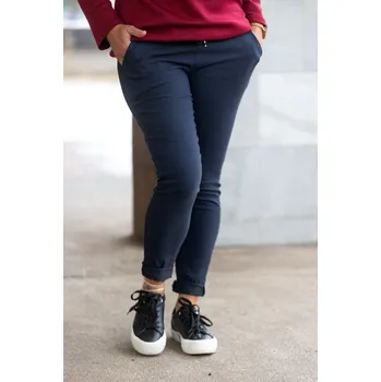 Dámské kalhoty Italy fashion Dámské kalhoty CARMEN Barva: Tmavě modrá, Velikost: UNI: M-XL