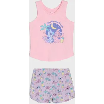 Dívčí spodní prádlo Sinsay - Dvoudílná pyžamová souprava Stitch - pastelová růžová - 096DP-03X - 096DP-03X-98